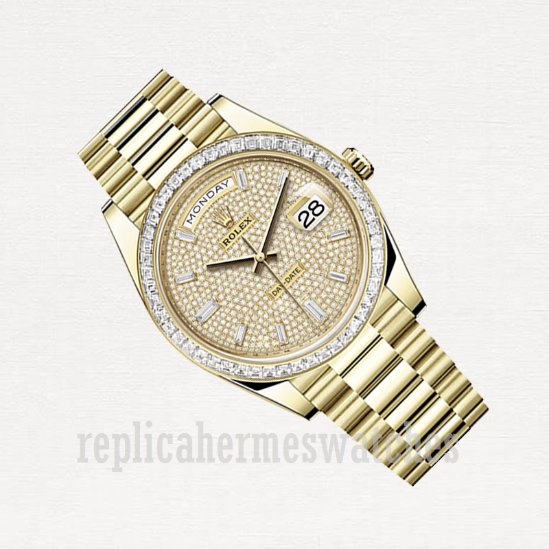 Rolex Day-Date Oyster, 40 mm, yellow gold and diamonds, M228398TBR-0036